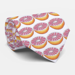 Cravate Pamplemousse rose Demi-petit-déjeuner Agrumes