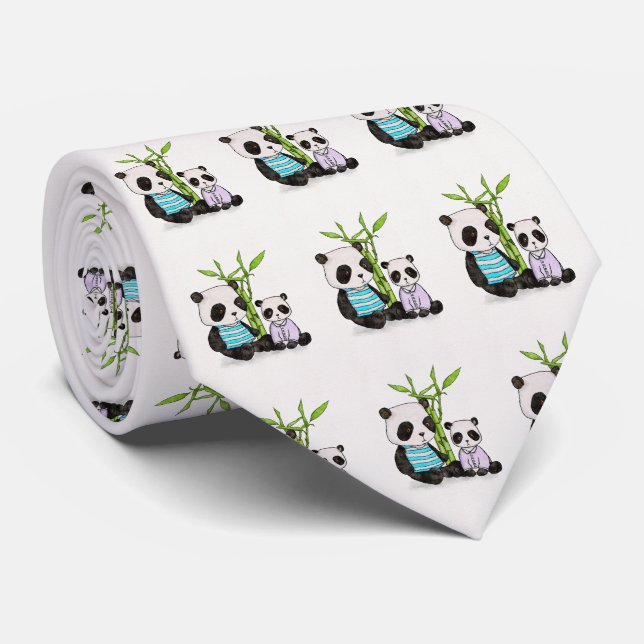 Cravate Pandas (Roulé)