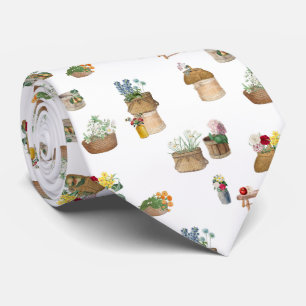 Cravate Paniers à fleurs du marché agricole