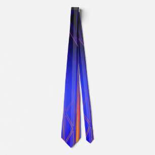 Cravate Panneau Sci-Fi Holographique Spectre Bleu