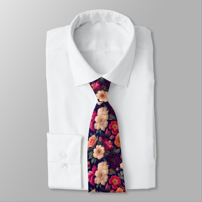 Cravate Papier peint à motifs floraux (Attaché)