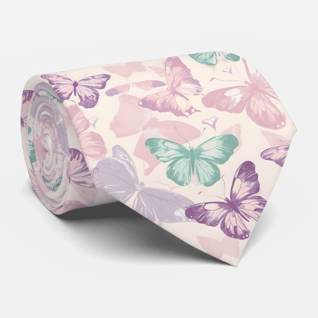 Cravate Papillon aquarelle tendance (Roulé)