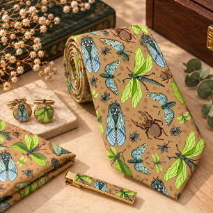 Cravate Papillon de nuit coloré motif