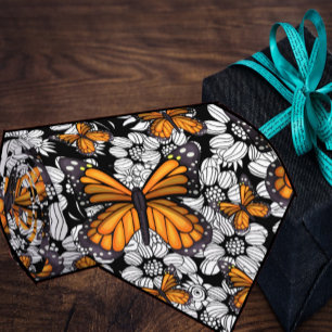 Cravate Papillon Monarque Papillons Fleurs Floral Cou 