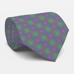 Cravate Papillon Violet, Orange et Vert Trippsy Abstraits