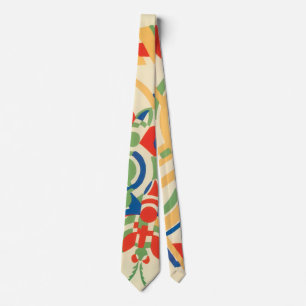 Cravate Papillons de jardin Pochoir Jazz Art Déco Vintage