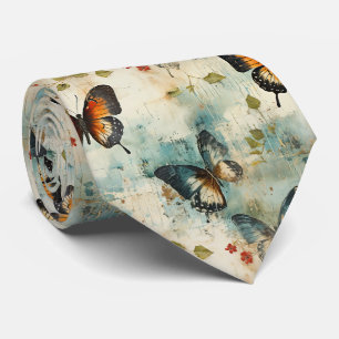 Cravate Papillons et fleurs Vintages colorés (7)