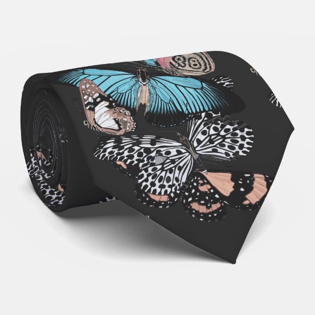 Cravate Papillons vintages (Roulé)