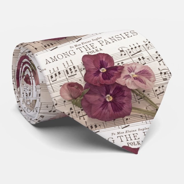 Cravate Parmi Les Pansies (Roulé)