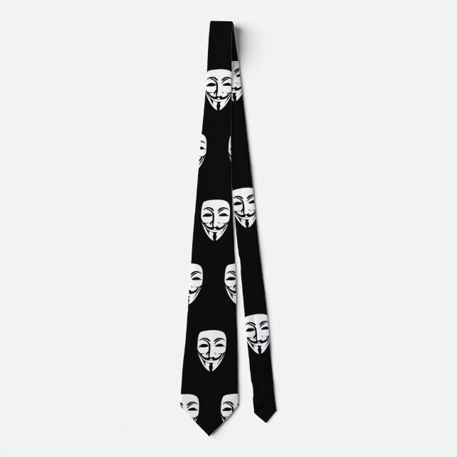 Cravate Partie anonyme de visage de personnaliser (Devant)