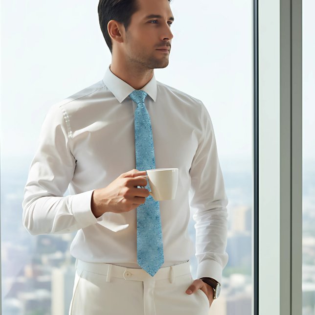 Cravate Parties scintillant bleue chic mariage étincelant (Créateur téléchargé)