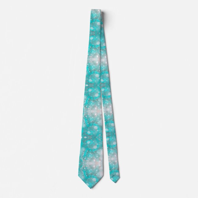 Cravate Parties scintillant chic Mariage Turquoise (Devant)