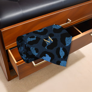 Cravate Parties scintillant léopard bleu Imprimer Monogram