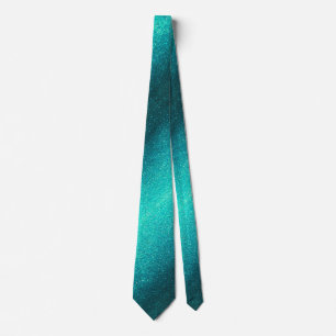 Cravate Parties scintillant Turquoise Professionnelle Ombr