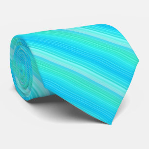 Cravate Pastel Abstrait Turquoise Bleu Bleu Grandes Têtes