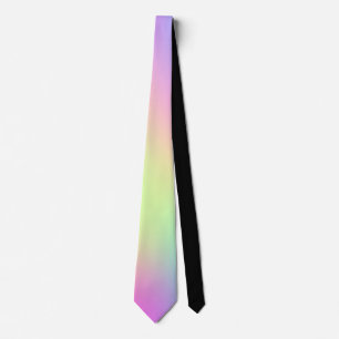 Cravate Pastel Rainbow Colonnes Abstrait Blur Gradient Omb