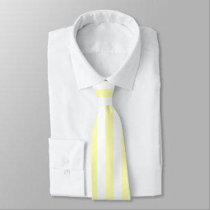 Cravate Pastel Yellow Stripes Solide Couleur Vacay été
