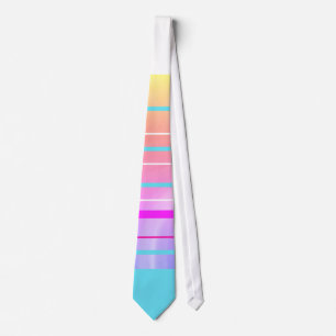 Cravate Pastels de Vaporwave sur la rayure blanche de