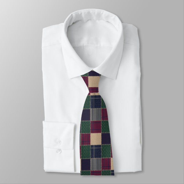 Cravate Patchwork Tartan Héritage  (Attaché)