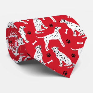 Cravate Pâtes et os dalmatiens