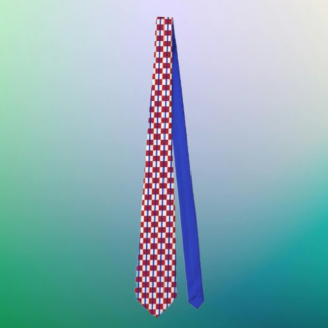 Cravate Patriotic Checkerboard Necktie (Créateur téléchargé)