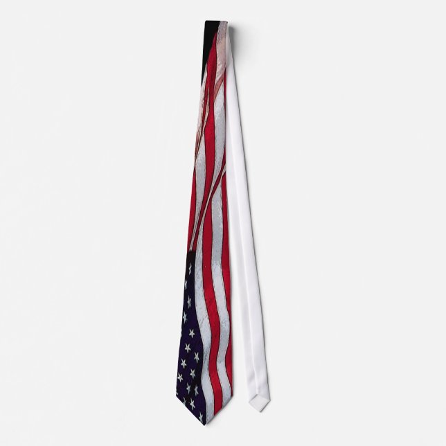 CRAVATE patriotique du drapeau américain (Devant)