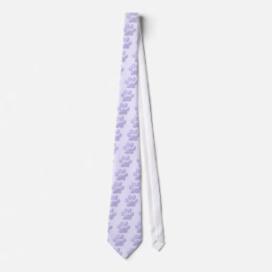 Cravate patte de chat gingham - violet