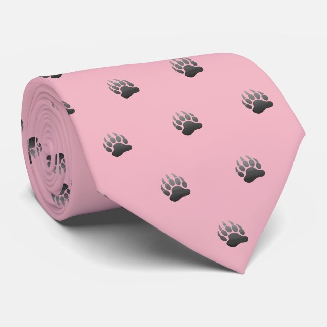 Cravate Patte d'ours métallique (pâlissez - le rose) (Roulé)