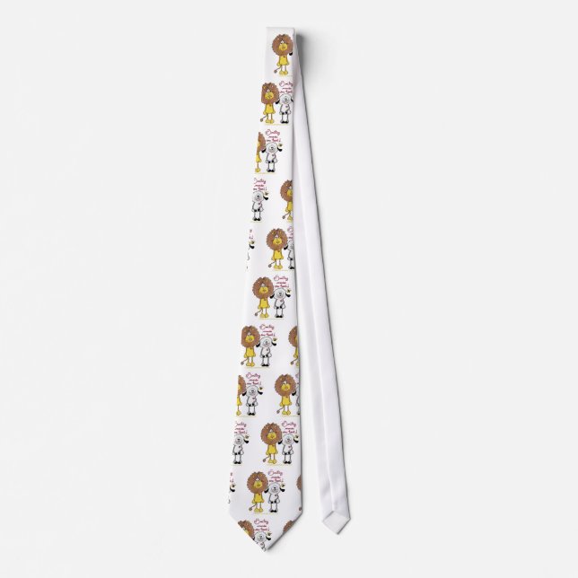 Cravate Pattes cardiaques Lion et Lamb (Devant)