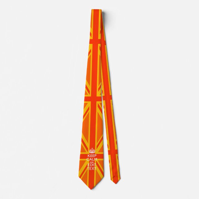 Cravate Pavillon britannique Orange Union Jack (Devant)
