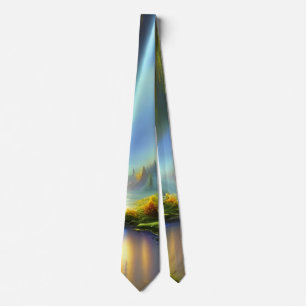 Cravate Paysage de cascade pittoresque Art AI