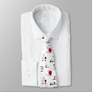 Cravate PEANUTS   Motif rouge et noir