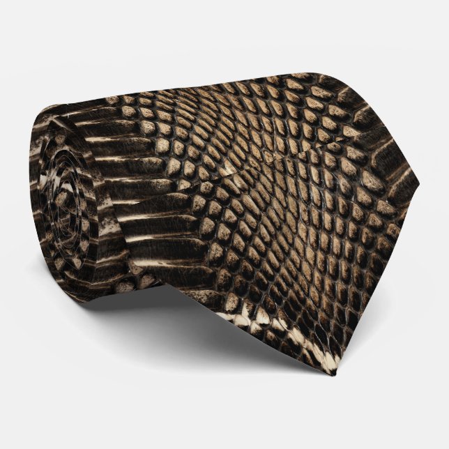 Cravate Peau de serpent de cobra de Faux (Roulé)