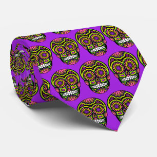 Cravate Peau De Sucre Mexicaine Violet Jour De La Mort