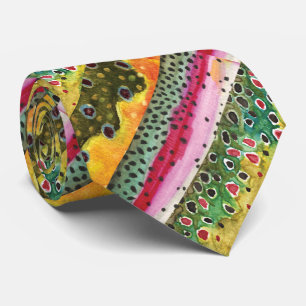 Cravate Peaux de trois belles truites