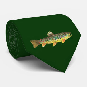 Cravate Pêcheur à la truite Brown pêcheur à la ligne