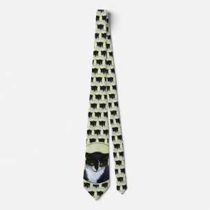 Cravate Peinture de chat Tuxedo - Cute Original Cat Art