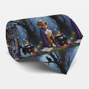 Cravate Peinture de Halloween fantaisiste de chien Afghan