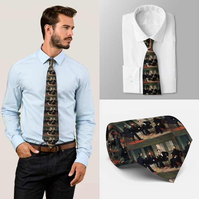 Cravate Peinture des Peacemakers de 1868 (The Peacemakers Painting of 1868 Neck Tie Collection)