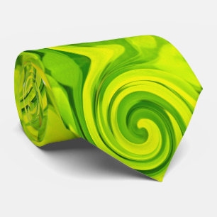 Cravate Peinture super Abstraite à la spirale verte