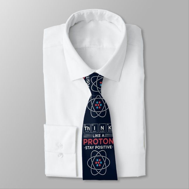 Cravate Penser Comme Un Papa Nerd De Chimie Proton (Attaché)