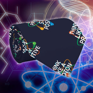 Cravate PENSEZ COMME UN PROTON ET RESTEZ POSITIF Amusante 