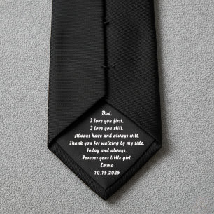 Cravate Père de la mariée Cadeau de la mariée noir