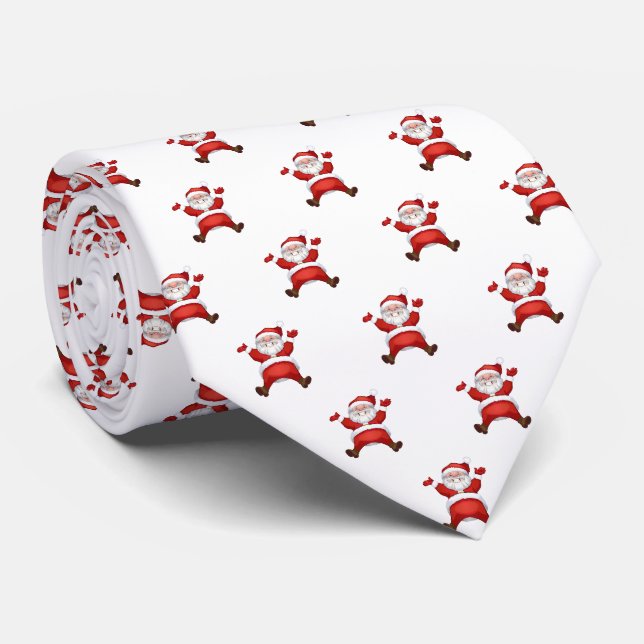 Cravate Père Noël adorable, Noël (Roulé)