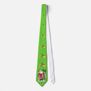 Cravate Père Noël Animaux Holly Bow Joyeux Noël