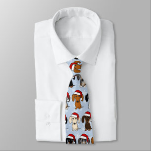 Cravate Père Noël Dachshunds mignon Chiens Wiener Noël