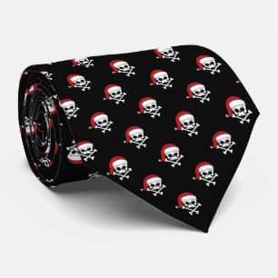 Cravate Père Noël Skuls Noir de Noël