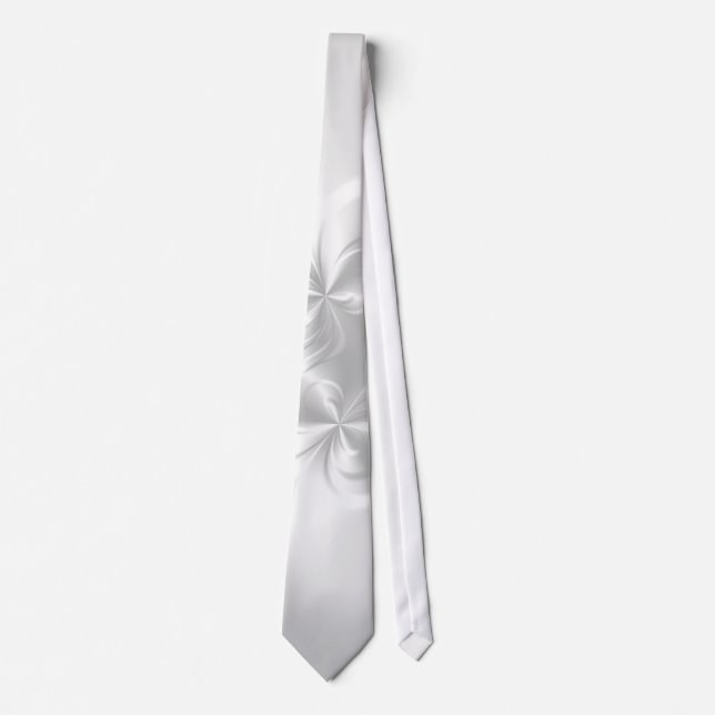 Cravate Perle blanche torse (Devant)