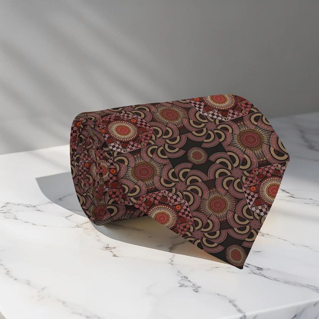 Cravate Perse sunniest encadré motif ethnique (Créateur téléchargé)