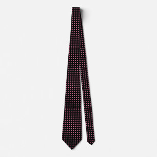 Cravate personnalisable à points Polka noirs et ro